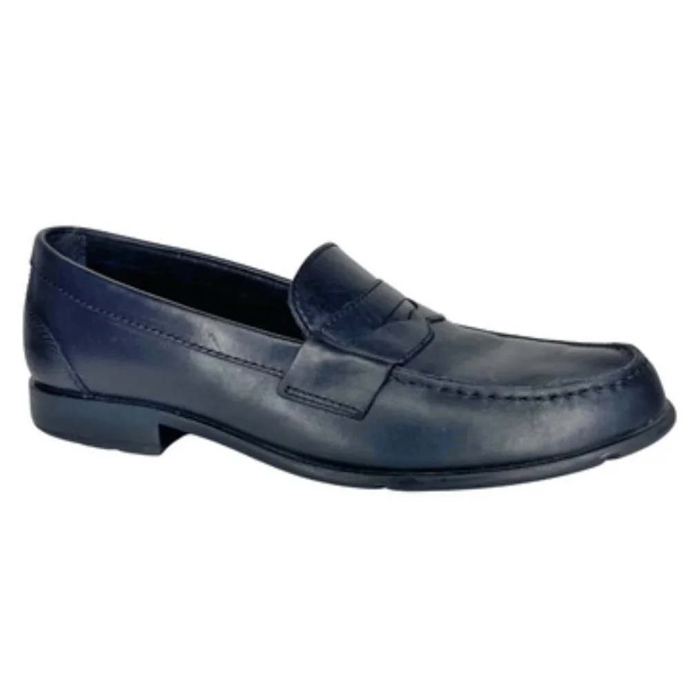 Rockport Men's Black Classic Leather Penny Loafer Cushioned Footbed Sz 10.5M - Picture 2 of 9